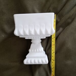 Vintage White Pedestal Vase
